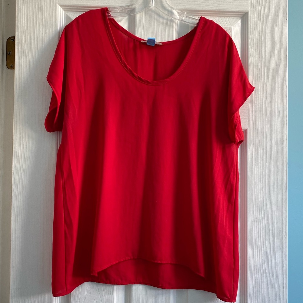 ♦️ Red Lush scoop neck top ♦️